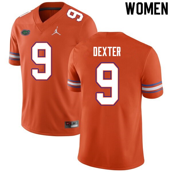 Women #9 Gervon Dexter Florida Gators College Football Jerseys Orange